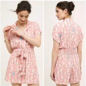 Anthropologie Maeve Tourista Sailboat Romper  Size 6